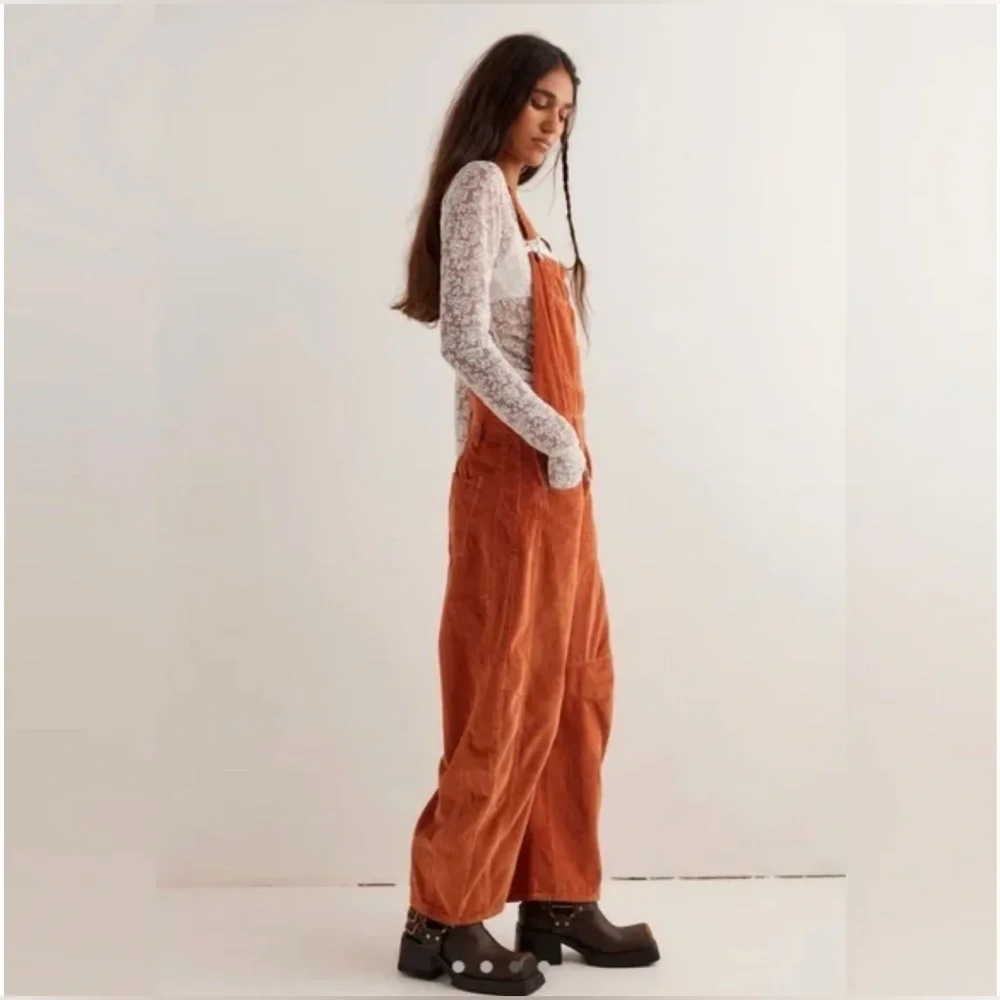 Freee people Good Luck Cord Overalls